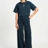 PANTS - Suzi Dark Navy 2 PANTS - Suzi Dark Navy -Pom Amsterdam pom amsterdam pants blue 34 pants suzi dark navy 1184865920