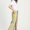 PANTS - Paradise Stripes Linen 2 PANTS - Paradise Stripes Linen -Pom Amsterdam pom amsterdam pants multi colour 34 pants paradise stripes linen 1144823065
