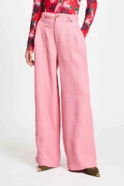 PANTS - Bouclé Sweet Pink 9 PANTS - Bouclé Sweet Pink -Pom Amsterdam pom amsterdam pants pants boucle sweet pink 1184892077