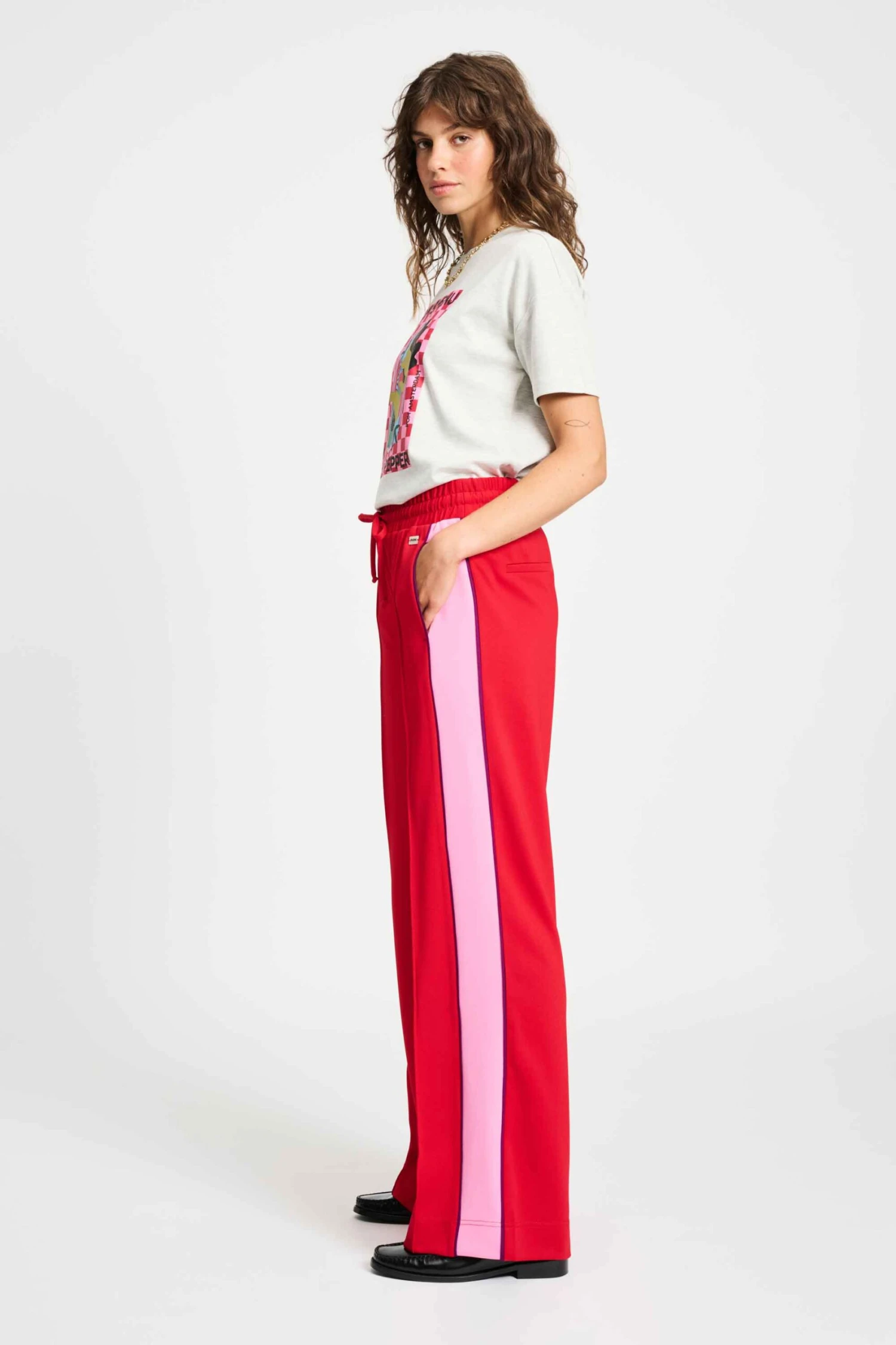 PANTS - Colourblock Chili Red 7 PANTS - Colourblock Chili Red - Image 5