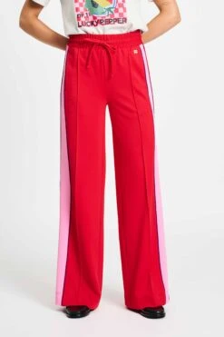 PANTS - Colourblock Chili Red 10 PANTS - Colourblock Chili Red -Pom Amsterdam pom amsterdam pants pants colourblock chili red 1184892043