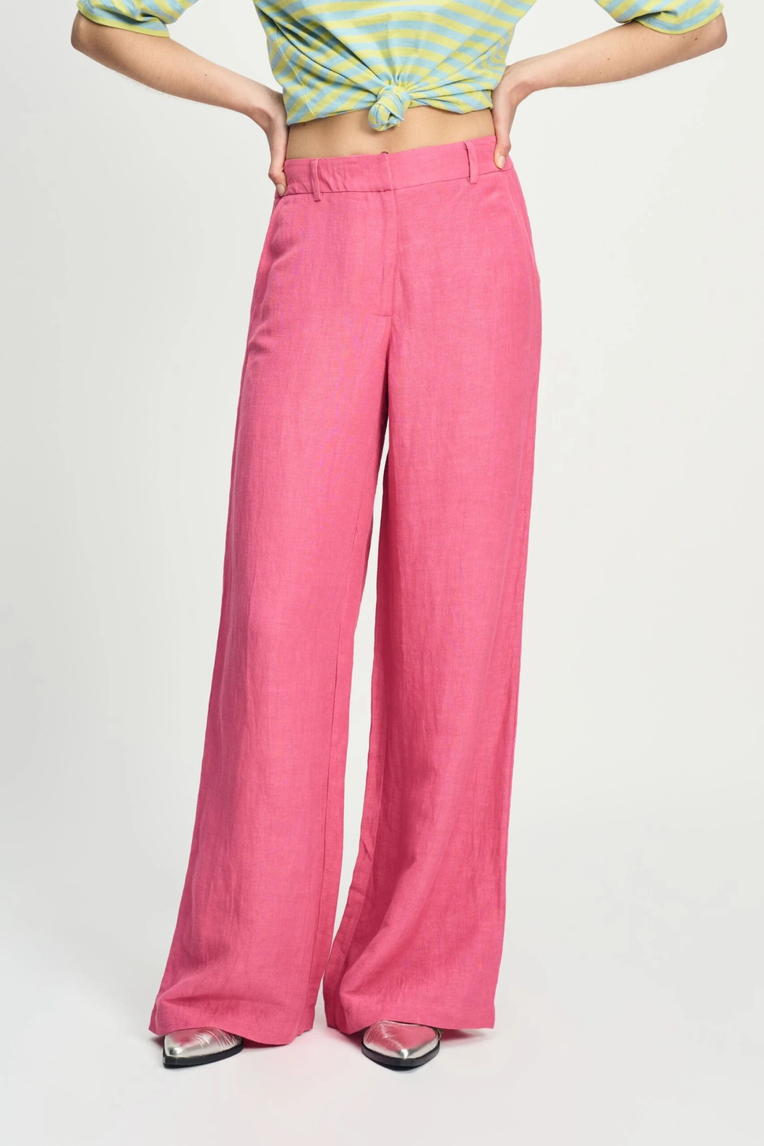 PANTS - Raspberry Linen 5 PANTS - Raspberry Linen - Image 3