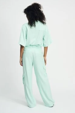 PANTS - Satin Fresh Mint 12 PANTS - Satin Fresh Mint -Pom Amsterdam pom amsterdam pants pants satin fresh mint 1144823038