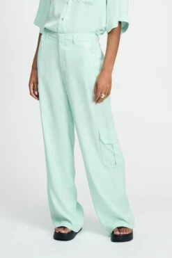PANTS - Satin Fresh Mint 10 PANTS - Satin Fresh Mint -Pom Amsterdam pom amsterdam pants pants satin fresh mint 1144823040