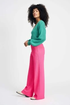 PANTS - Wide Leg Vibrant Pink 10 PANTS - Wide Leg Vibrant Pink -Pom Amsterdam pom amsterdam pants pants wide leg vibrant pink 1140789300