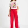 PANTS - Colourblock Chili Red