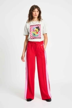 PANTS - Colourblock Chili Red