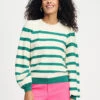 PULLOVER - Striped Fresh Green 2 PULLOVER - Striped Fresh Green -Pom Amsterdam pom amsterdam pullovers green 34 pullover striped fresh green 72740069343612