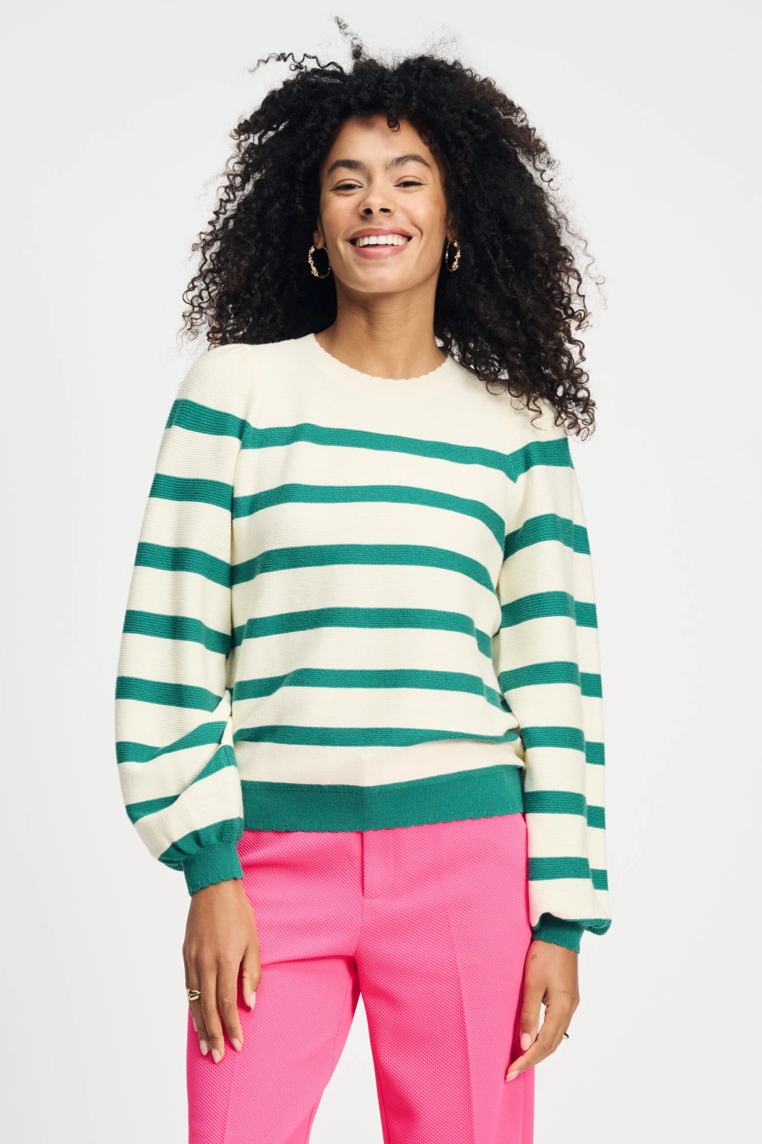 PULLOVER - Striped Fresh Green 3 PULLOVER - Striped Fresh Green