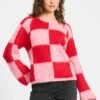 SWEATER - Checks 1 SWEATER - Checks -Pom Amsterdam pom amsterdam pullovers red 34 sweater checks 1185234042