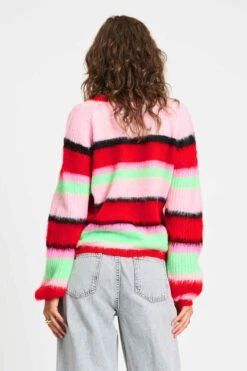 SWEATER - Brushed Stripes Green 13 SWEATER - Brushed Stripes Green -Pom Amsterdam pom amsterdam pullovers sweater brushed stripes green 1186215038