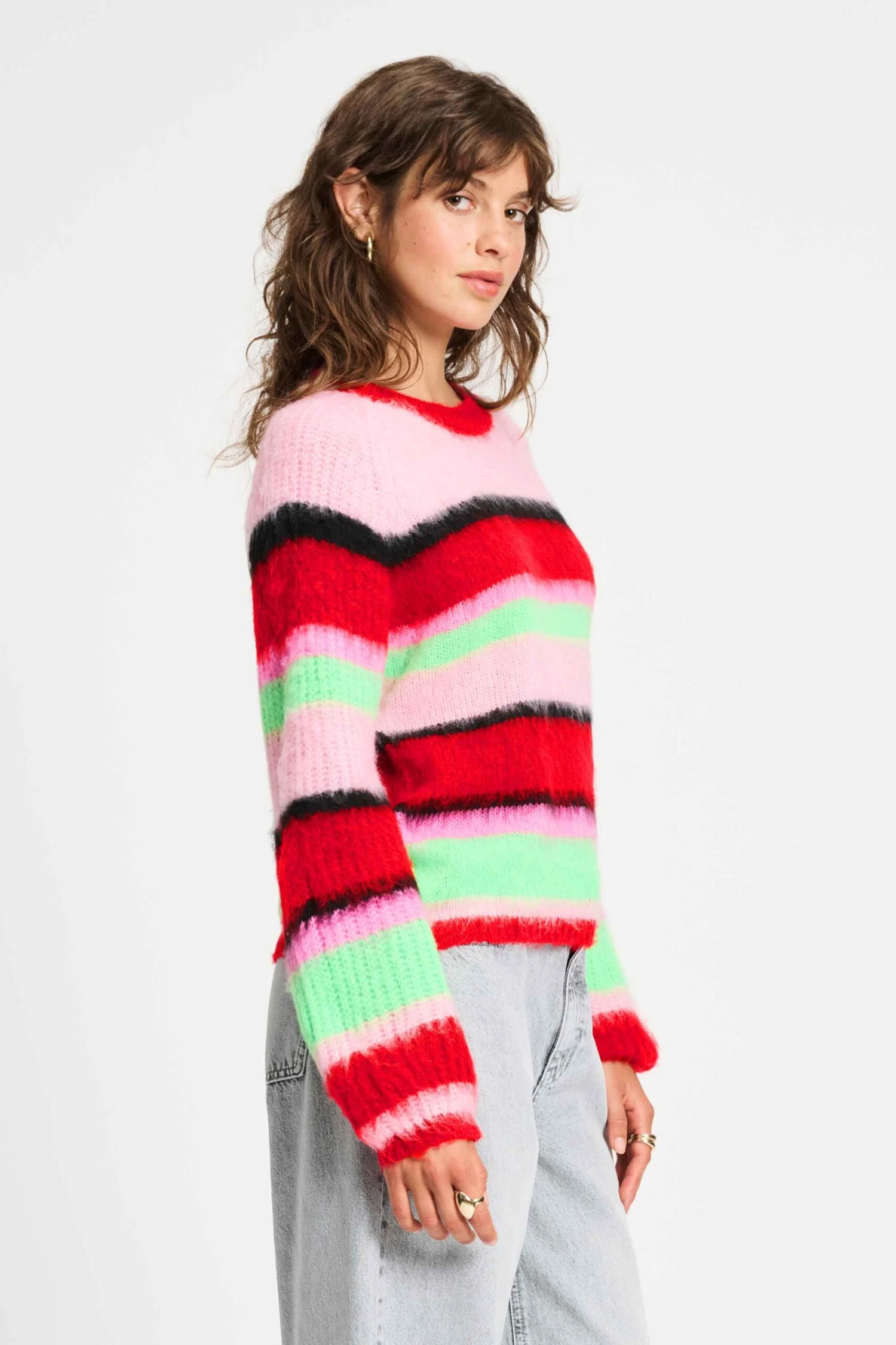 SWEATER - Brushed Stripes Green 7 SWEATER - Brushed Stripes Green - Image 5