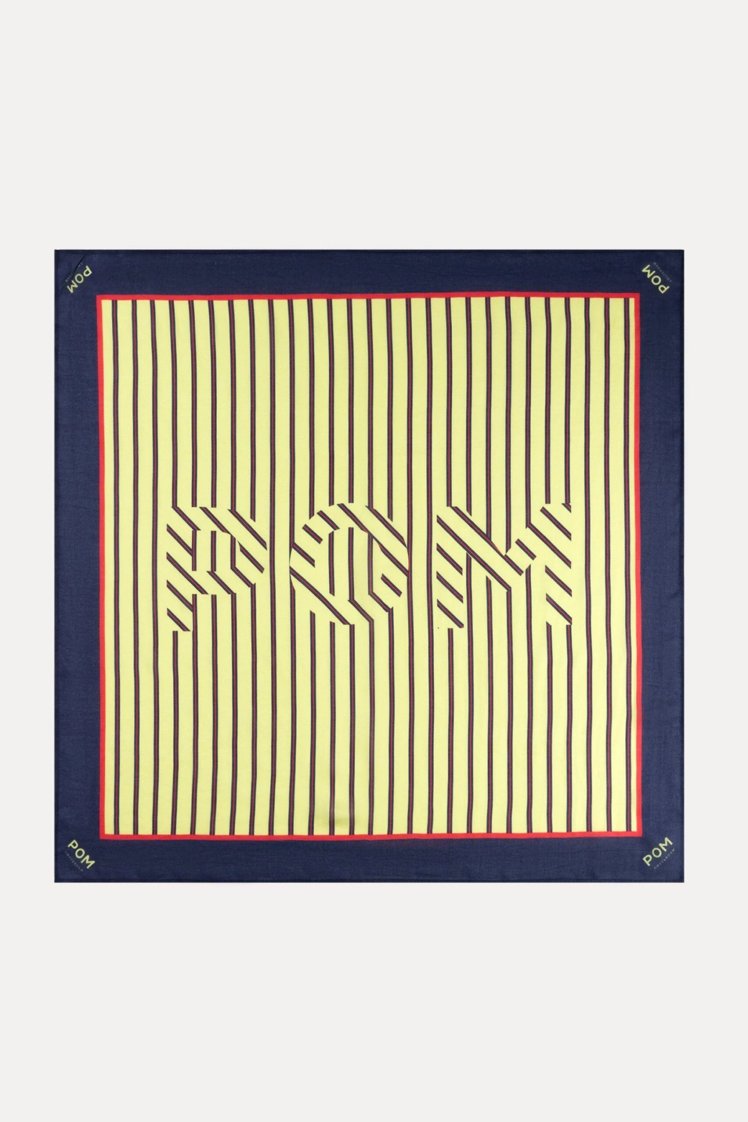 SHAWL - POM Stripes Cream 4 SHAWL - POM Stripes Cream - Image 2