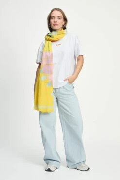 SHAWL - Paradise Birds Yellow