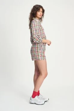 SHORTS - Brushwork Check Linen 11 SHORTS - Brushwork Check Linen -Pom Amsterdam pom amsterdam shorts shorts brushwork check linen 1154327058