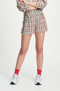 SHORTS - Brushwork Check Linen 10 SHORTS - Brushwork Check Linen -Pom Amsterdam pom amsterdam shorts shorts brushwork check linen 1154327059