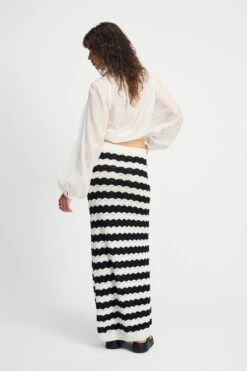 SKIRT - Crochet Black White 14 SKIRT - Crochet Black White -Pom Amsterdam pom amsterdam skirts skirt crochet black white 1144823050