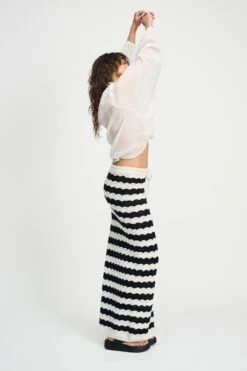 SKIRT - Crochet Black White 12 SKIRT - Crochet Black White -Pom Amsterdam pom amsterdam skirts skirt crochet black white 1144823052