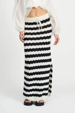 SKIRT - Crochet Black White 11 SKIRT - Crochet Black White -Pom Amsterdam pom amsterdam skirts skirt crochet black white 1144823053