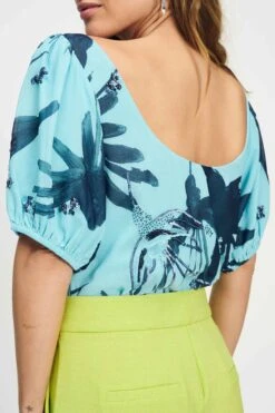 TOP - Artisan Blue Sequins 13 TOP - Artisan Blue Sequins -Pom Amsterdam pom amsterdam tops top artisan blue sequins 1154327044