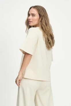 TOP - Cream 11 TOP - Cream -Pom Amsterdam pom amsterdam tops top cream 1130637083