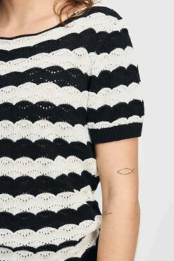 TOP - Crochet Black White 13 TOP - Crochet Black White -Pom Amsterdam pom amsterdam tops top crochet black white 1144881538