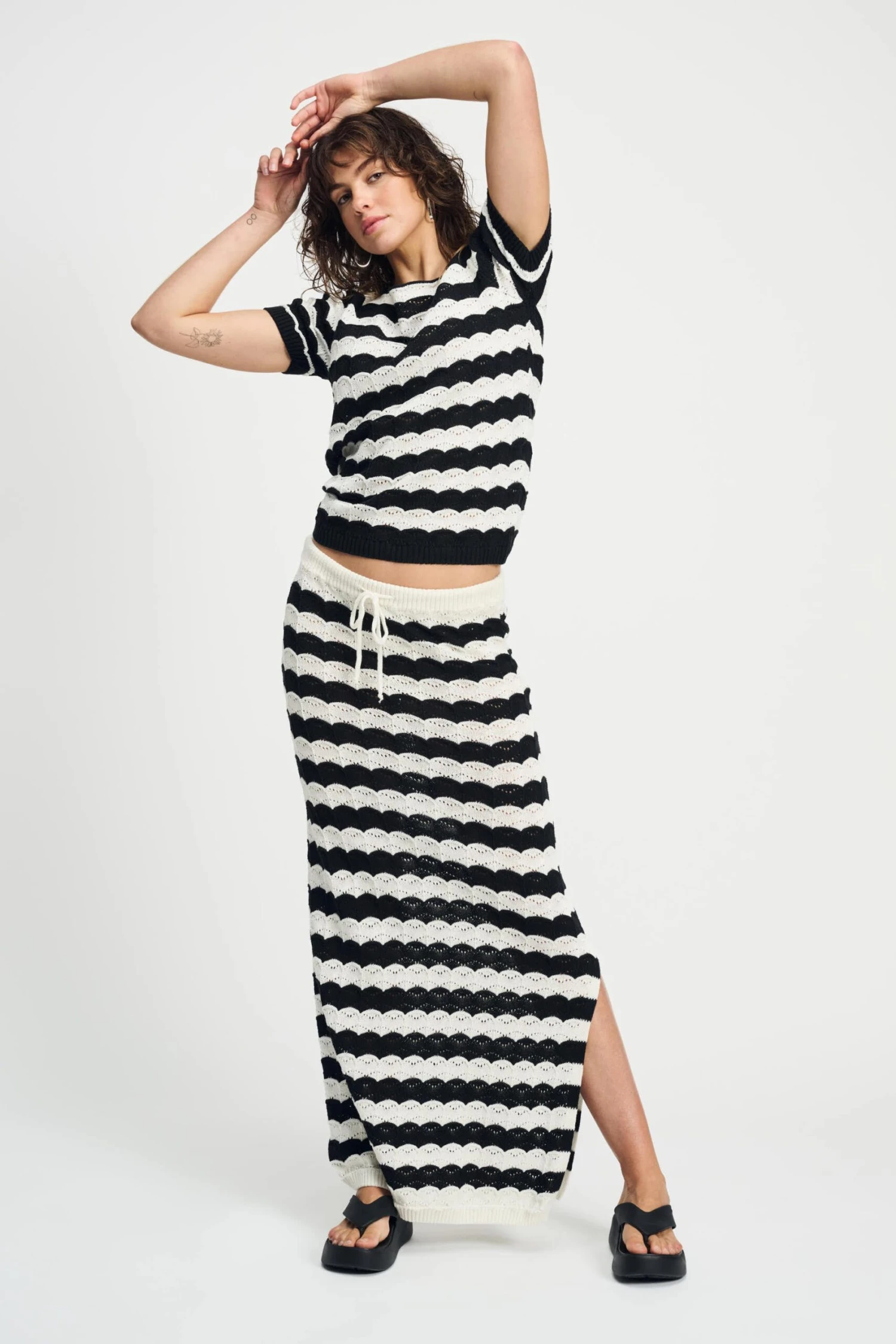 TOP - Crochet Black White 7 TOP - Crochet Black White - Image 5