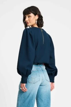 TOP - Kae Eternal Blue 10 TOP - Kae Eternal Blue -Pom Amsterdam pom amsterdam tops top kae eternal blue 1183195551