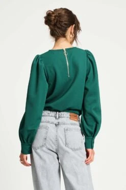 TOP - Kae Pine Green 10 TOP - Kae Pine Green -Pom Amsterdam pom amsterdam tops top kae pine green 1185233983