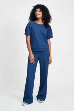 TOP - Senna Sapphire Blue 10 TOP - Senna Sapphire Blue -Pom Amsterdam pom amsterdam tops top senna sapphire blue 72740064854396