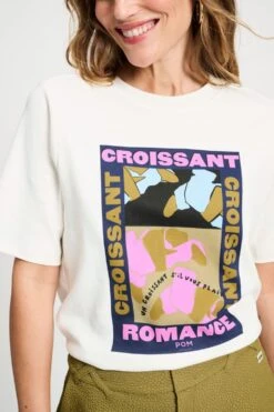 TSHIRT - Croissant Romance 11 TSHIRT - Croissant Romance -Pom Amsterdam pom amsterdam tshirts tshirt croissant romance 1180596359