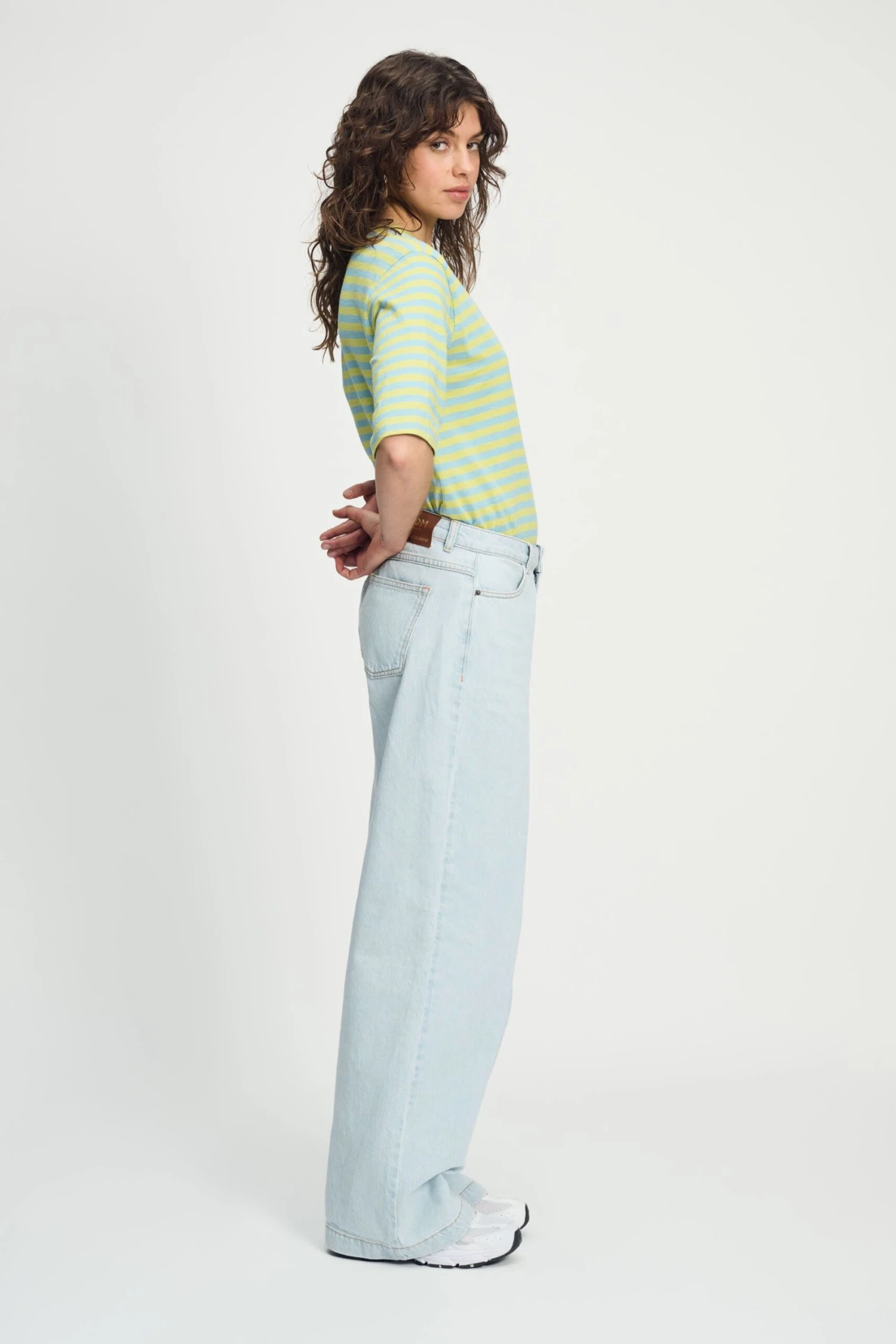 TSHIRT - Striped Lime Blue 7 TSHIRT - Striped Lime Blue - Image 5